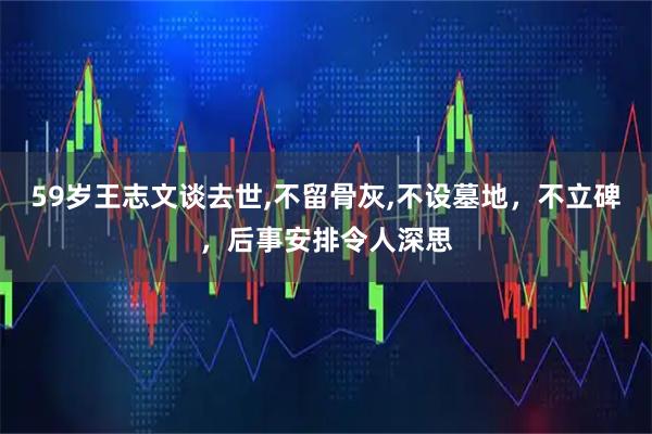 59岁王志文谈去世,不留骨灰,不设墓地，不立碑，后事安排令人深思